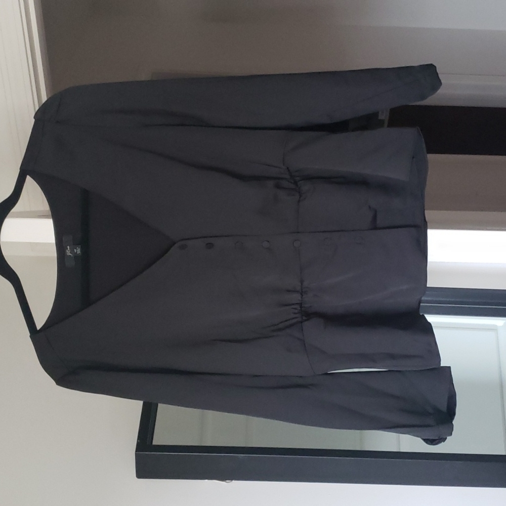 J. Crew Long Sleeve Black Blouse